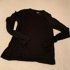 FINAL PRICE Telluride clothing company 100% merino wool warm thin black top sz S